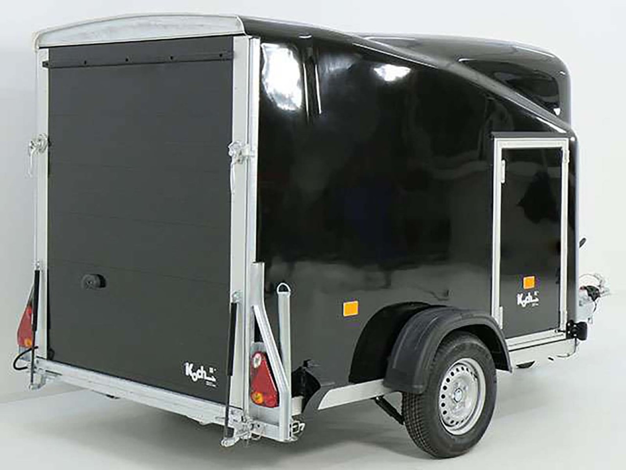 Debon Remolque cerrado Cargo 1300 Vollpoly 150x290cm H:160cm, Puerta, negro-Nuevo - Imagen 6