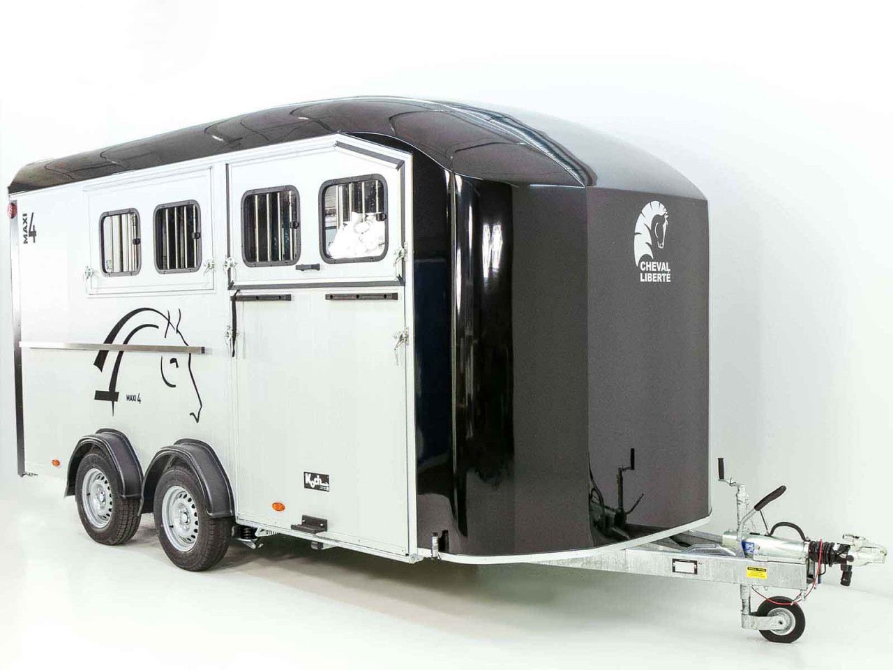 Cheval Liberte Remolque para caballos Maxi 4, 4 Caballos, Pullman-Tren de rodaje, 100km/h, negro-Nuevo - Imagen 2