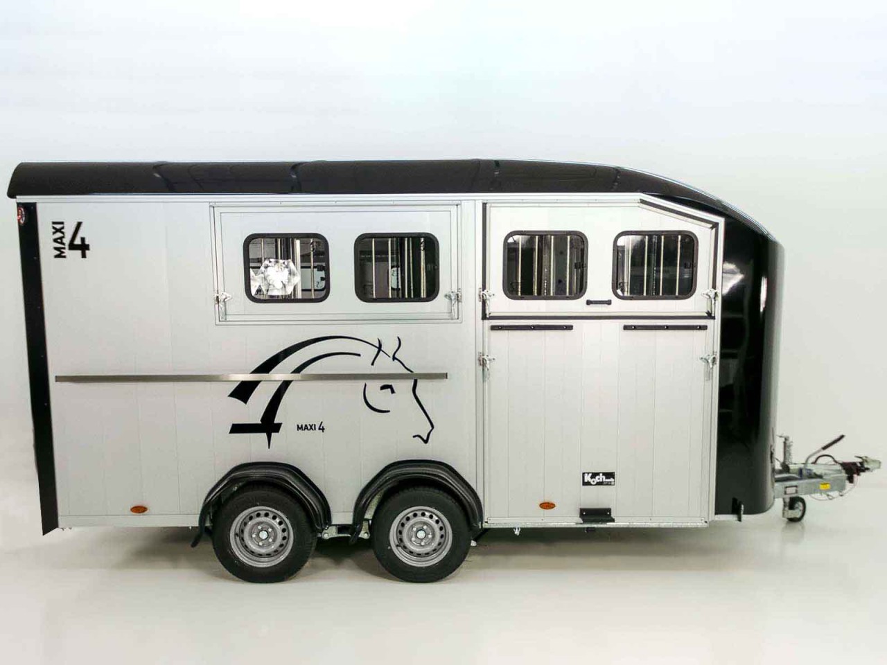 Cheval Liberte Remolque para caballos Maxi 4, 4 Caballos, Pullman-Tren de rodaje, 100km/h, negro-Nuevo - Imagen 3