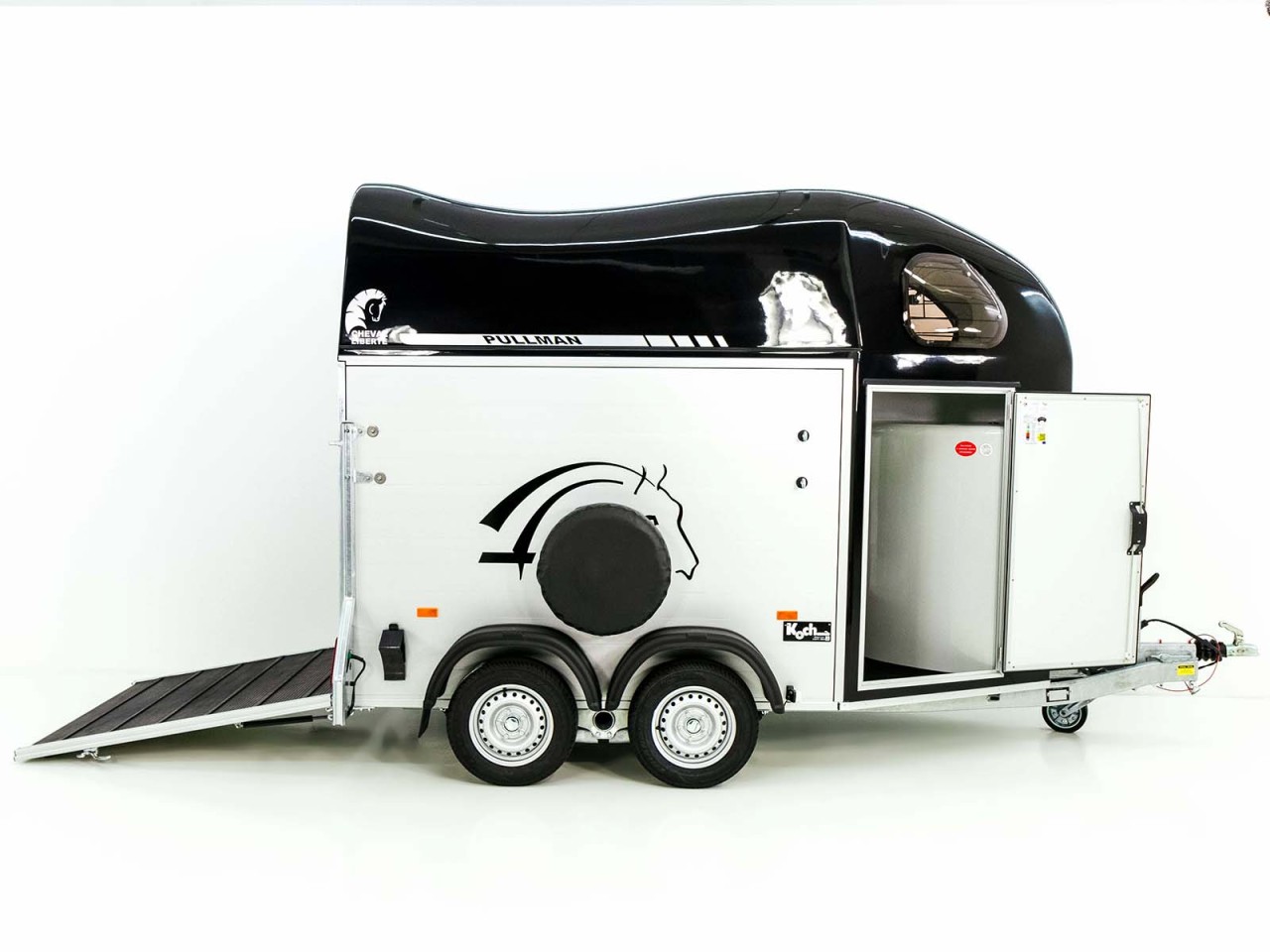 Cheval Liberte Remolque para caballos GOLD One 1,5er, Pullmann-Tren de rodaje, Guadarnés, negro-Nuevo - Imagen 5