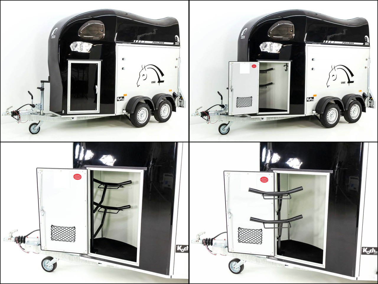 Cheval Liberte Remolque para caballos GOLD One 1,5er, Pullmann-Tren de rodaje, Guadarnés, negro-Nuevo - Imagen 9