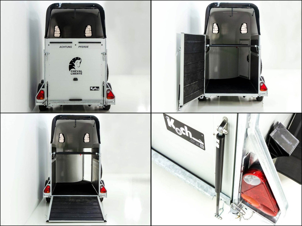 Cheval Liberte Remolque para caballos GOLD One 1,5er, Pullmann-Tren de rodaje, Guadarnés, negro-Nuevo - Imagen 11