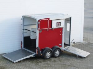 Ifor Williams Remolque para caballos HB506-Salida frontal-rojo-Nuevo