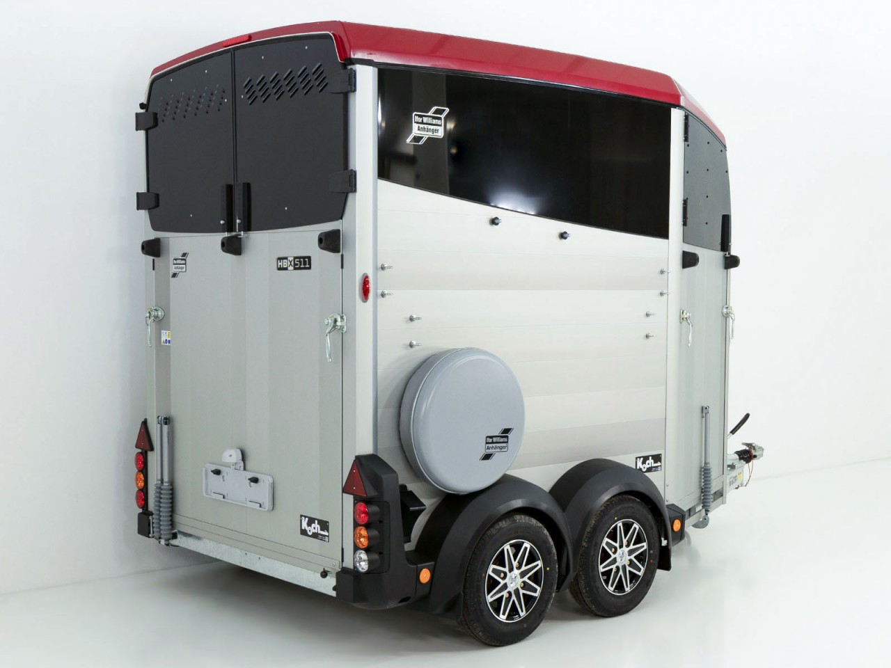 Ifor Williams Remolque para caballos HBX 511-Salida frontal-nuevo modelo-rojo-Nuevo - Imagen 2
