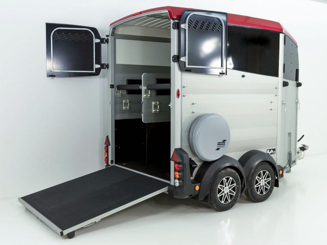 Ifor Williams Remolque para caballos HBX 511-Salida frontal-nuevo modelo-rojo-Nuevo - Imagen 3