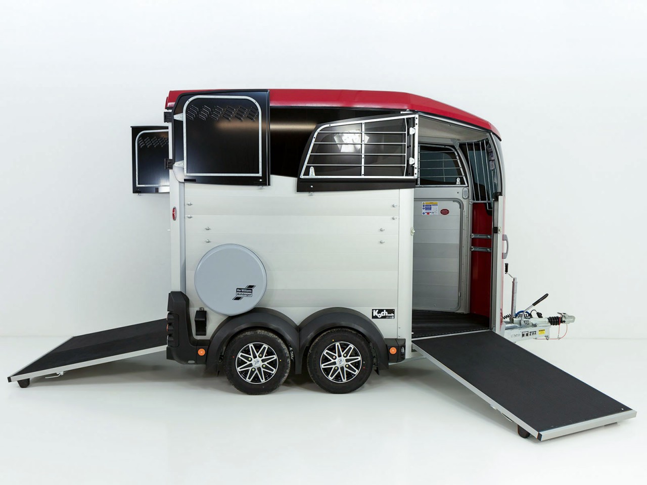 Ifor Williams Remolque para caballos HBX 511-Salida frontal-nuevo modelo-rojo-Nuevo - Imagen 7