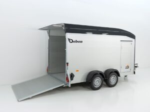 Debon Remolque cerrado Cargo C800 206x441cm H206 3,5 t, Alu, Polybug, Puerta, negro-Nuevo