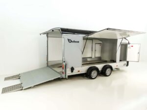 Debon Remolque cerrado Roadster C1000 200x500x200cm 3,5t negro - E-vientoe -Rampas elevadas-Nuevo