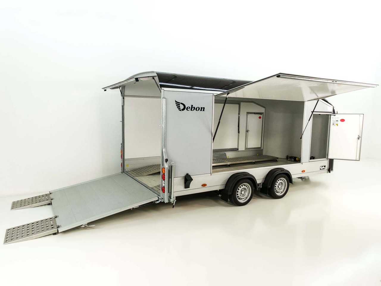 Debon Remolque cerrado Roadster C1000 200x500x200cm 3,5t negro - E-vientoe -Rampas elevadas-Nuevo