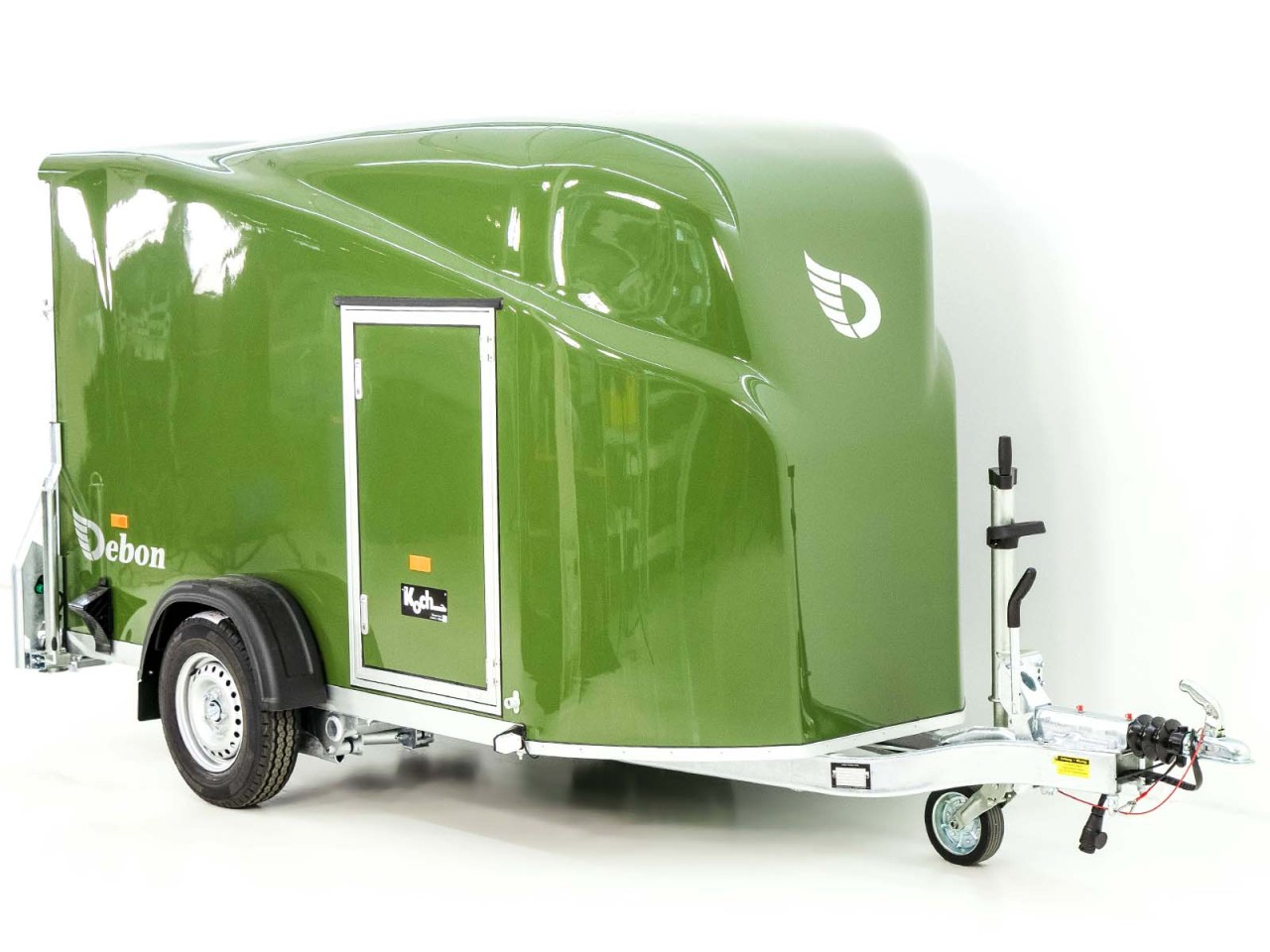Debon Remolque cerrado Cargo 1300 Vollpoly 150x290cm H:160cm, Puerta, verde oliva-Nuevo - Imagen 3