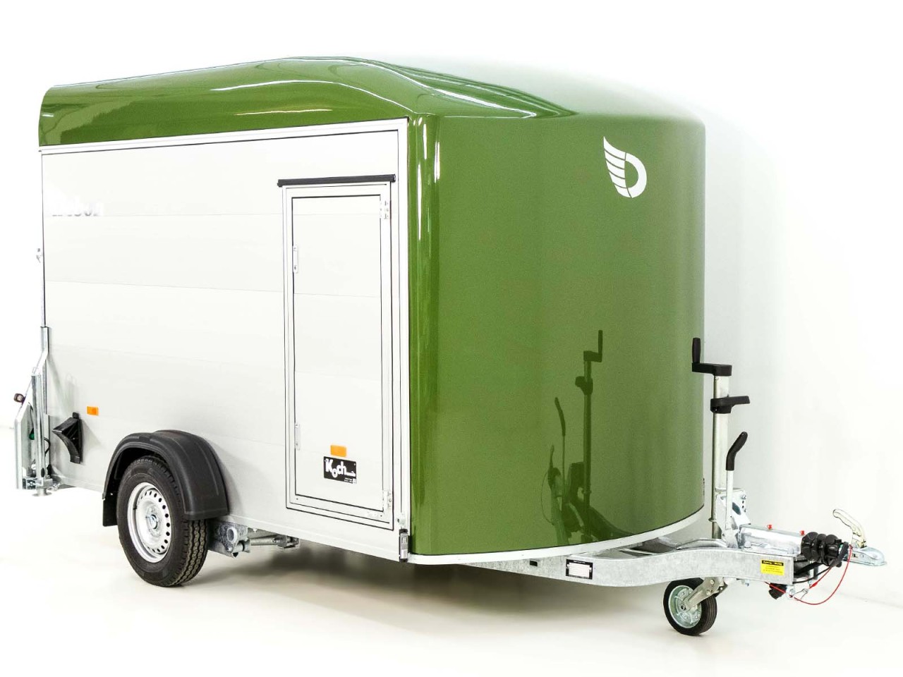 Debon Remolque cerrado C400 164x315cm H:200cm 1,3t, Alu, Polybug, Puerta, verde oliva-Nuevo - Imagen 3