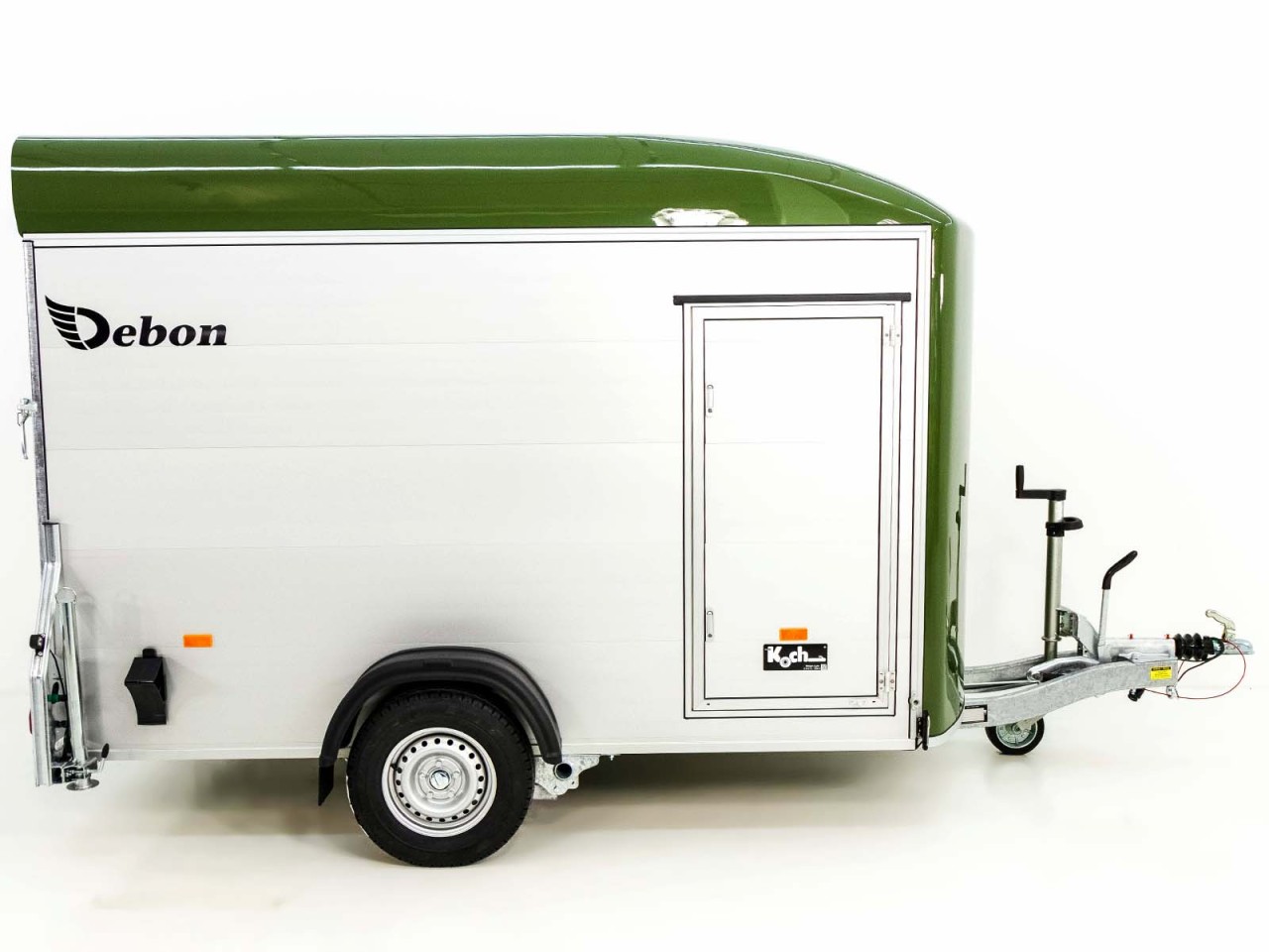 Debon Remolque cerrado C400 164x315cm H:200cm 1,3t, Alu, Polybug, Puerta, verde oliva-Nuevo - Imagen 6