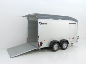 Debon Remolque cerrado Cargo C800 206x441cm H206 3,5 t, Alu, Polybug, Puerta, gris-Nuevo