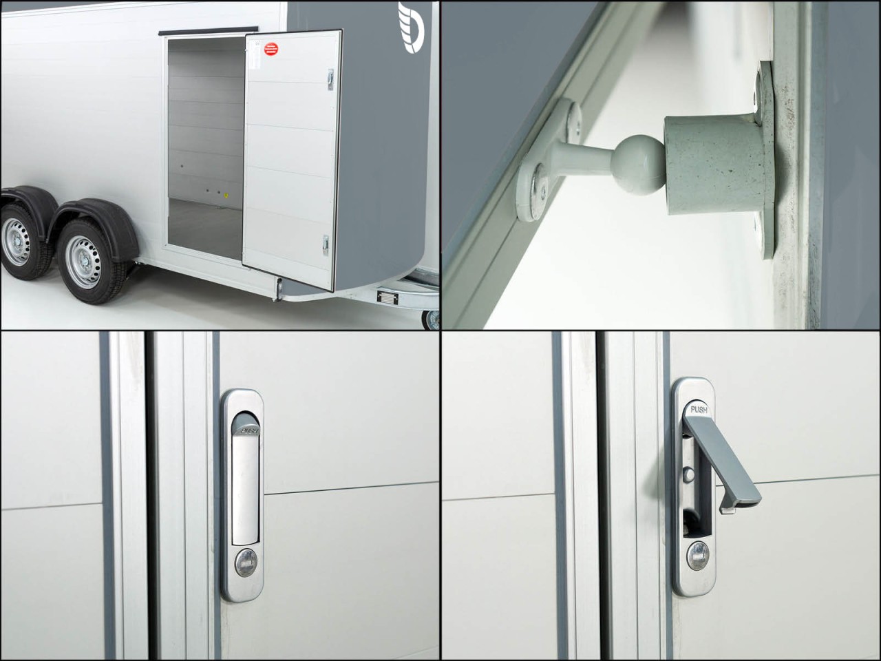 Debon Remolque cerrado Cargo C800 206x441cm H206 3,5 t, Alu, Polybug, Puerta, gris-Nuevo - Imagen 10
