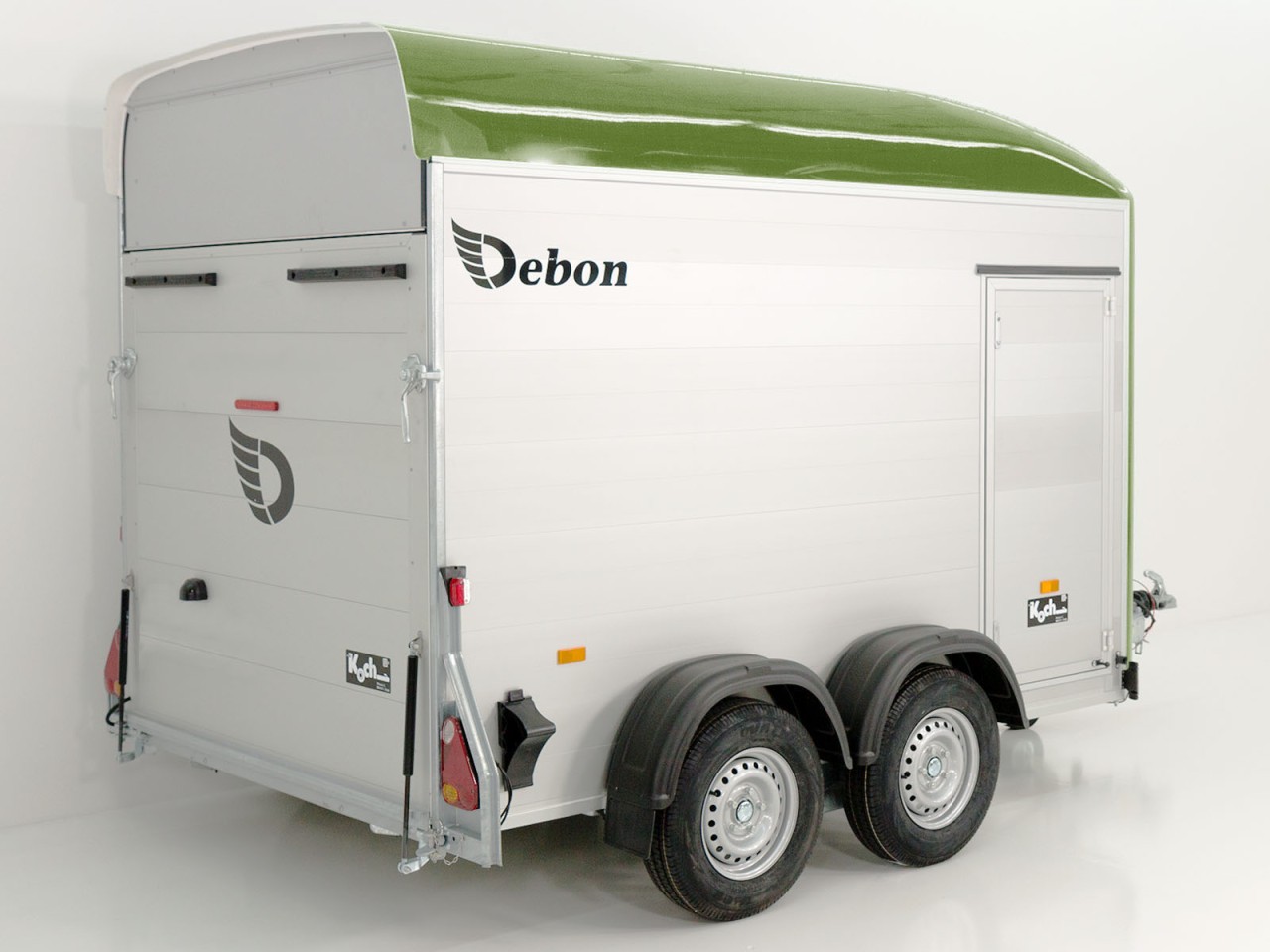 Debon Remolque cerrado C500 164x300cm H:200cm 2,0t-Alu-Polybug-Puerta-verde oliva-Nuevo - Imagen 3