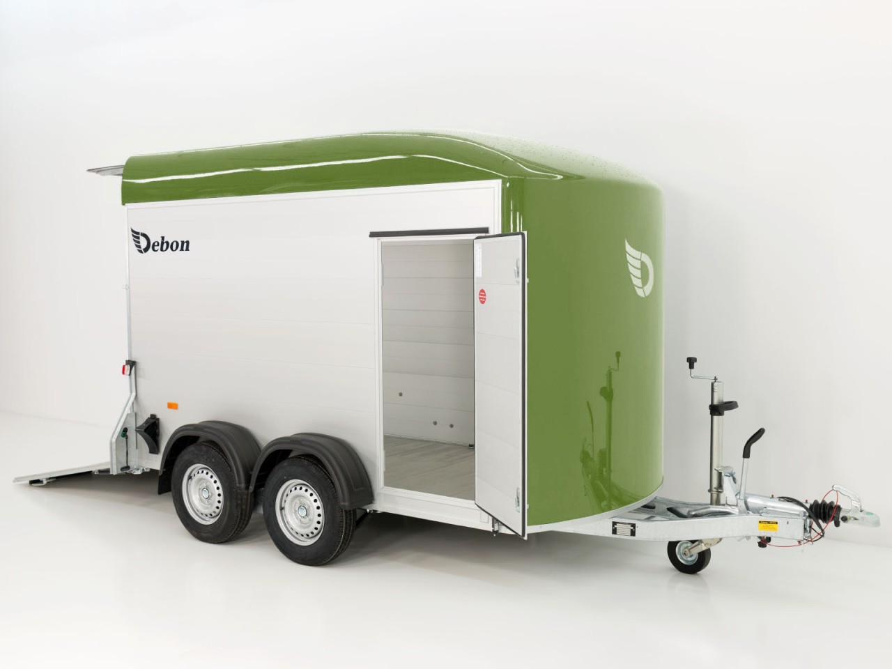 Debon Remolque cerrado C500 164x300cm H:200cm 2,0t-Alu-Polybug-Puerta-verde oliva-Nuevo - Imagen 4