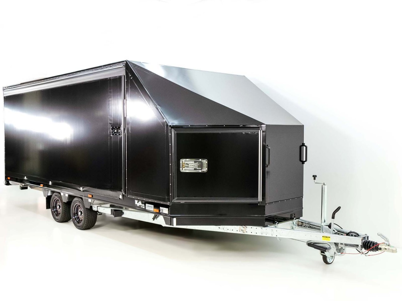 Moetefindt Remolque para transporte de coches Lona FTP235 235x550cm 3,5t Altura:180cm-negra Llantas-Nuevo - Imagen 2