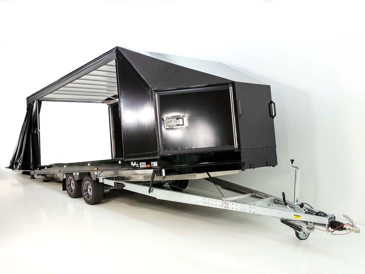 Moetefindt Remolque para transporte de coches Lona FTP235 235x550cm 3,5t Altura:180cm-negra Llantas-Nuevo - Imagen 11