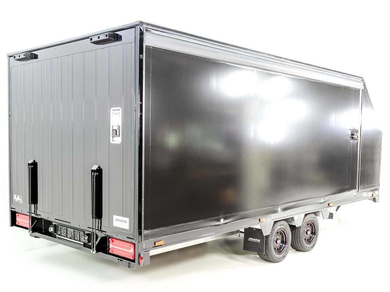 Moetefindt Remolque para transporte de coches Lona FTP235 235x550cm 3,5t Altura:180cm-negra Llantas-Nuevo - Imagen 12