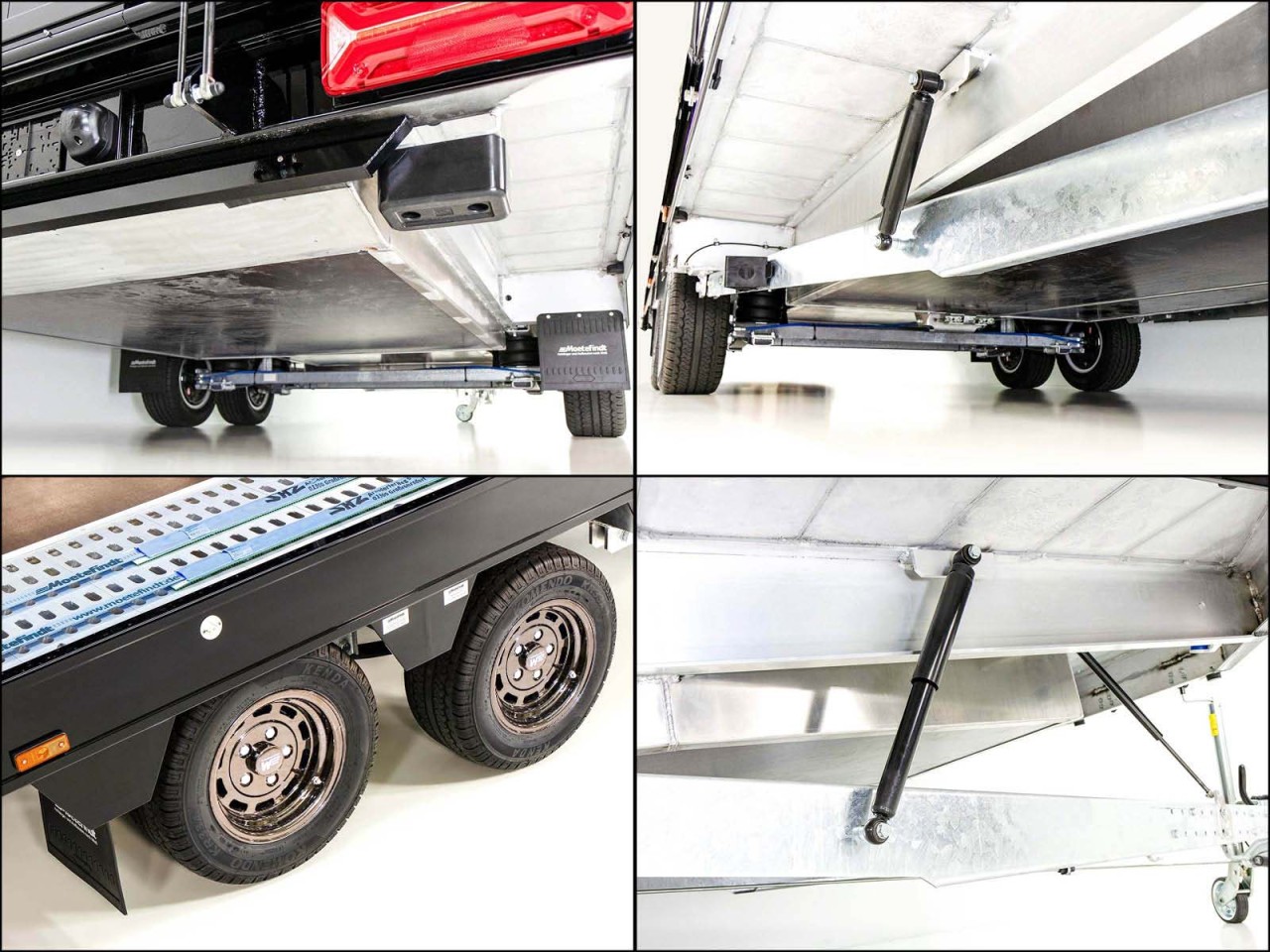 Moetefindt Remolque para transporte de coches Lona FTP235 235x550cm 3,5t Altura:180cm-negra Llantas-Nuevo - Imagen 22