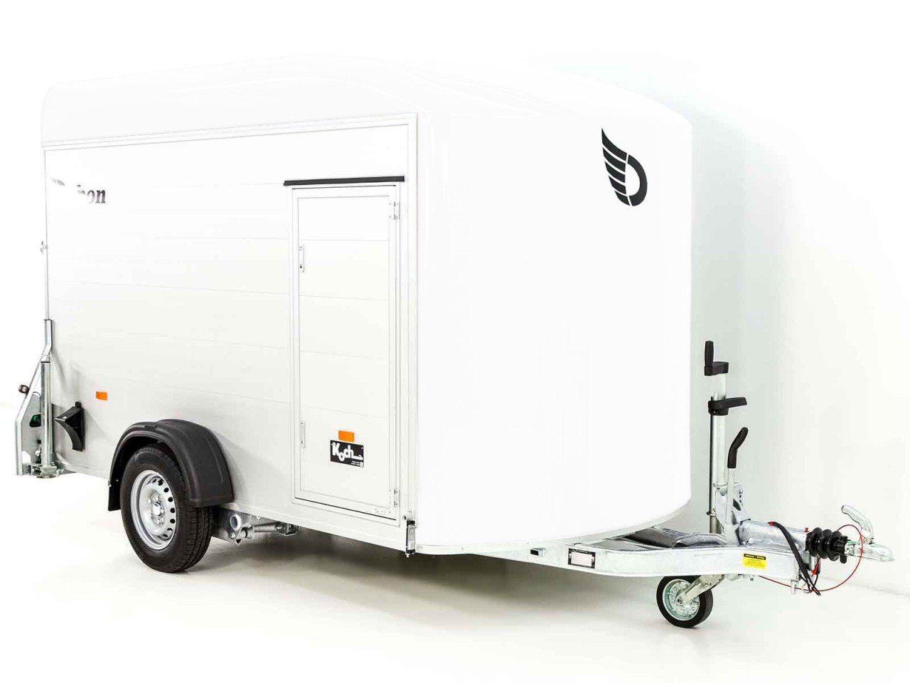 Debon Remolque cerrado C400 164x315cm H:200cm 1,3t, Alu, Polybug, Puerta, blanco-Nuevo - Imagen 3