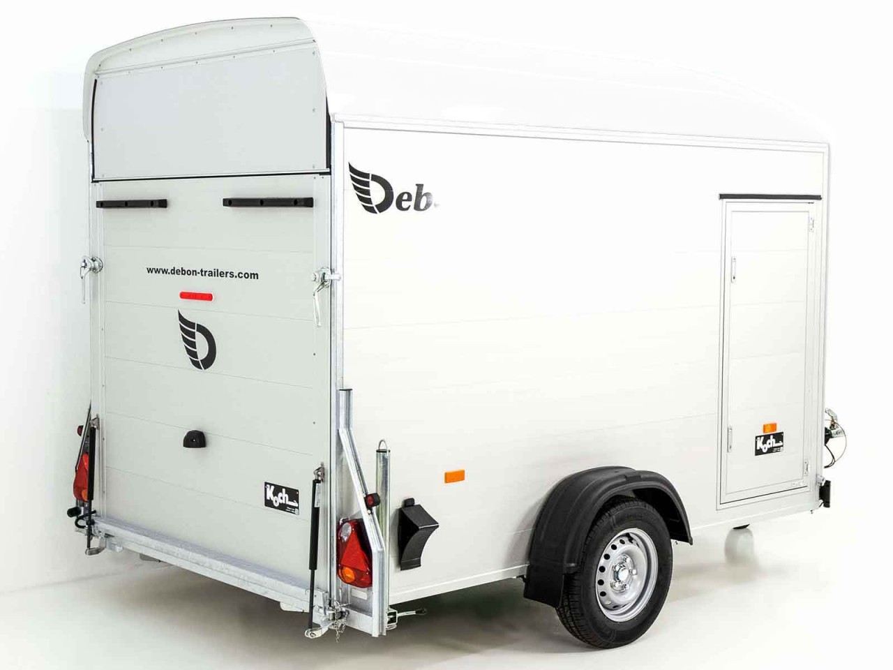 Debon Remolque cerrado C400 164x315cm H:200cm 1,3t, Alu, Polybug, Puerta, blanco-Nuevo - Imagen 5