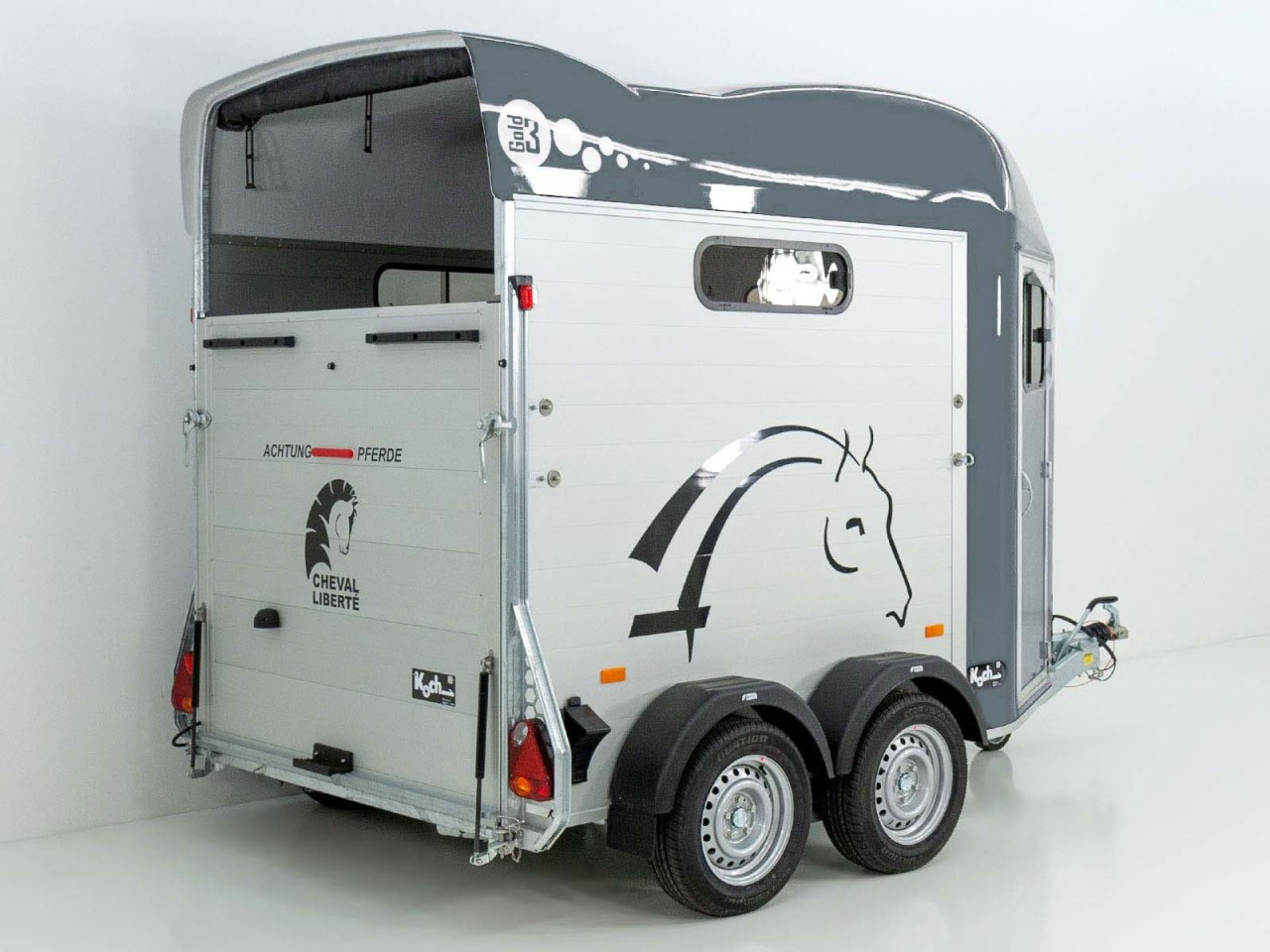 Cheval Liberte Remolque para caballos GOLD 3, Premium, Pullman 2, Guadarnés, gris-Nuevo - Imagen 3