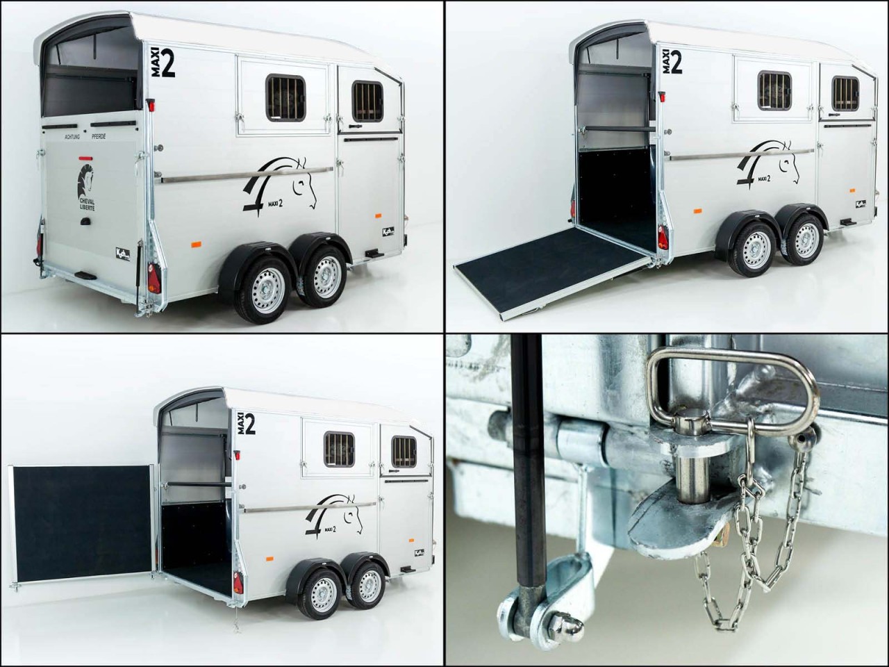 Cheval Liberte Remolque para caballos MAXI 2, blanco-Nuevo - Imagen 10