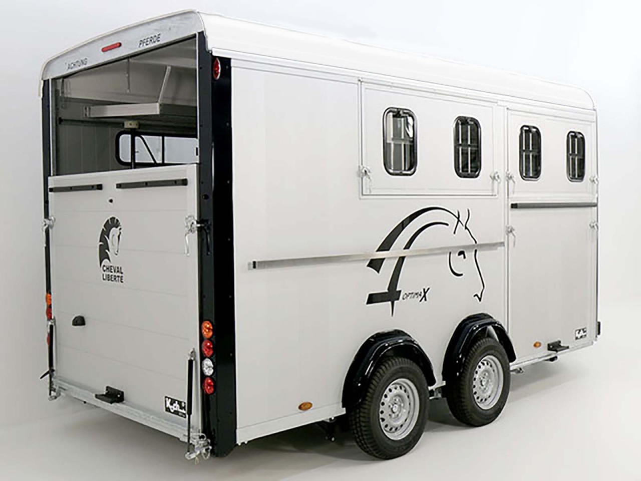 Cheval Liberte Remolque para caballos Maxi 4, 4 Caballos, Pullman-Tren de rodaje, 100km/h, blanco-Nuevo - Imagen 4