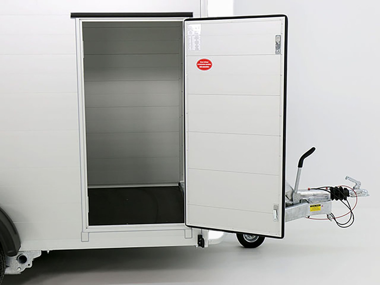 Debon Remolque cerrado C300 148x295cm H:190cm 1,3t, Alu, Polybug, Puerta, blanco-Nuevo - Imagen 10