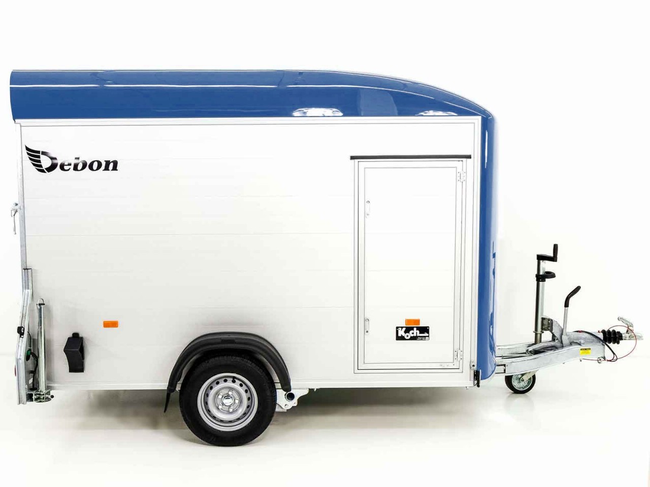 Debon Remolque cerrado C400 164x315cm H:200cm 1,3t, Alu, Polybug, Puerta, azul-Nuevo - Imagen 4