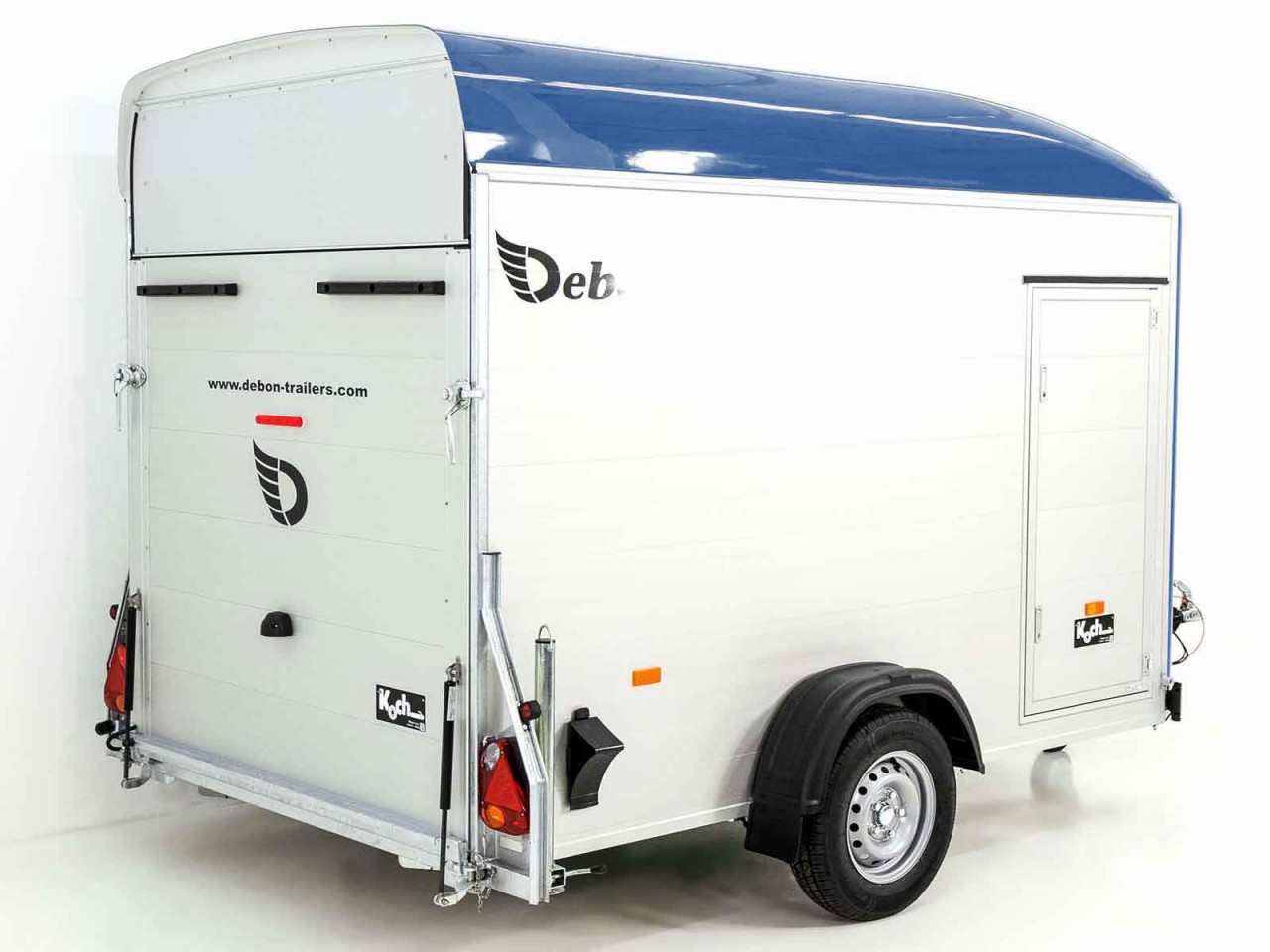 Debon Remolque cerrado C400 164x315cm H:200cm 1,3t, Alu, Polybug, Puerta, azul-Nuevo - Imagen 5