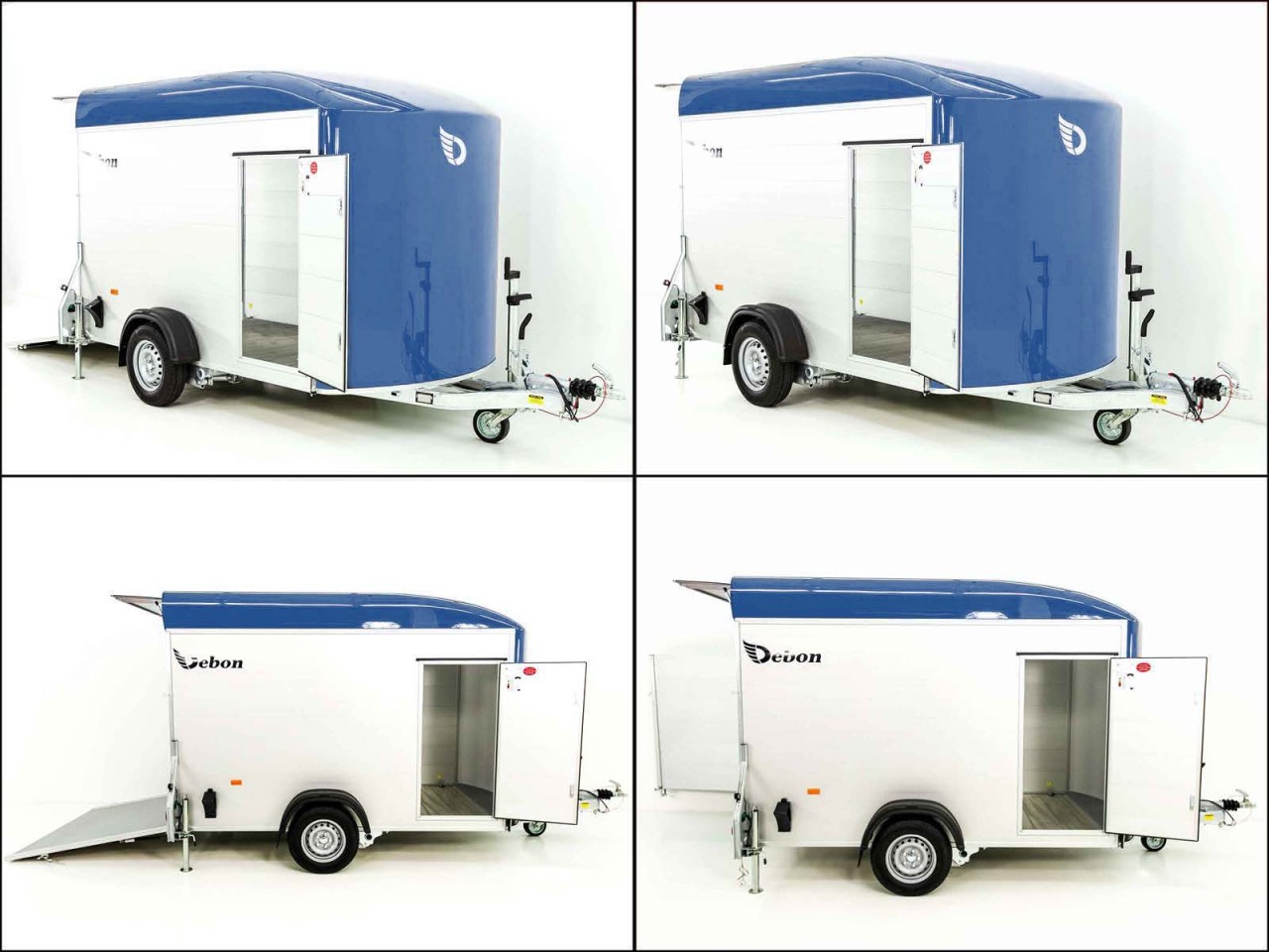 Debon Remolque cerrado C400 164x315cm H:200cm 1,3t, Alu, Polybug, Puerta, azul-Nuevo - Imagen 6