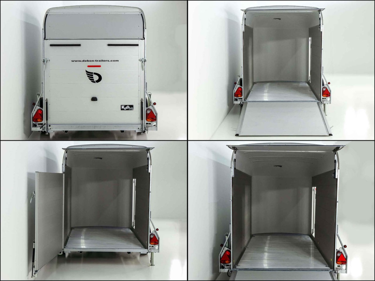 Debon Remolque cerrado C400 164x315cm H:200cm 1,3t, Alu, Polybug, Puerta, azul-Nuevo - Imagen 7