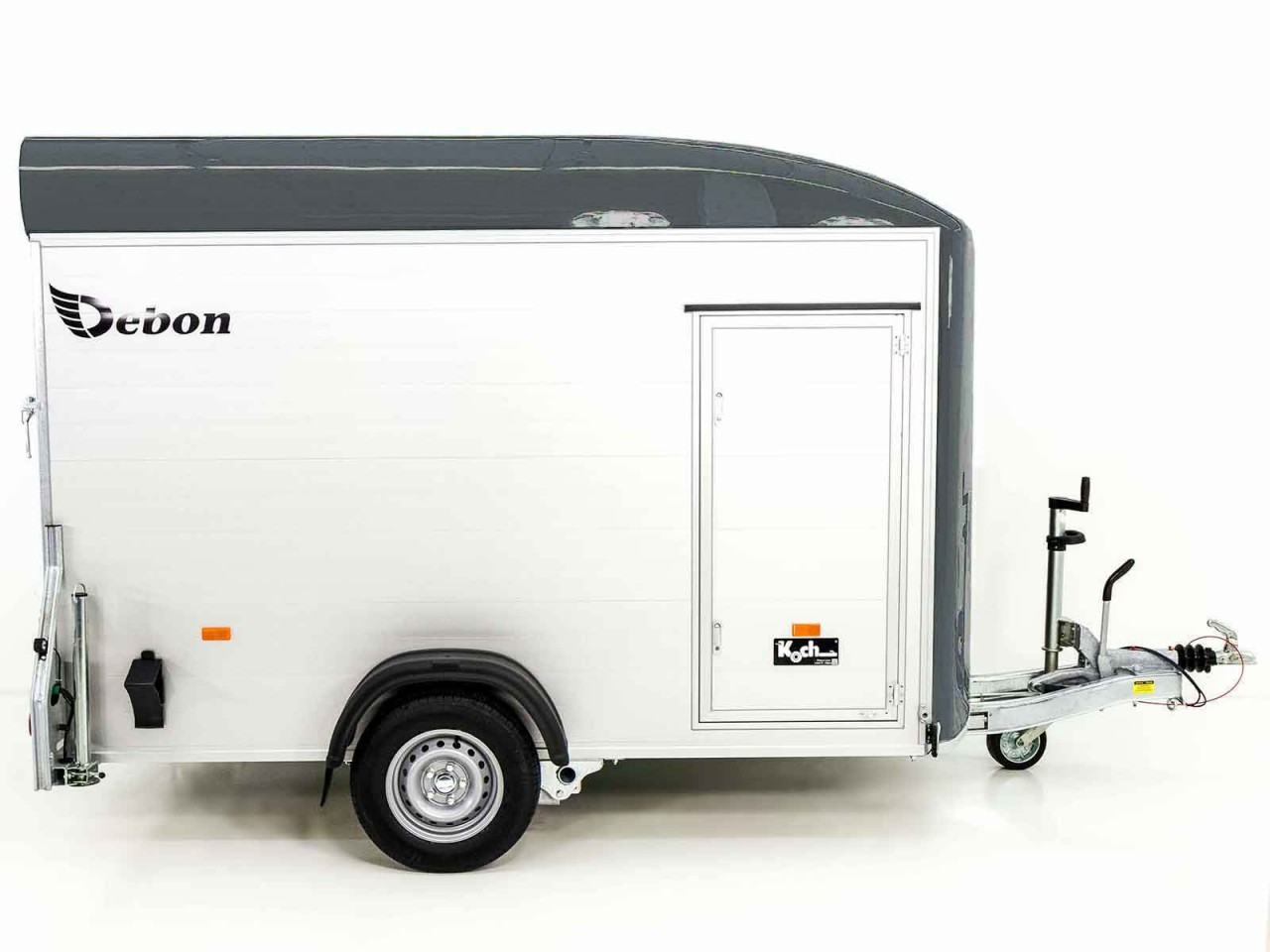 Debon Remolque cerrado C400 164x315cm H:200cm 1,3t, Alu, Polybug, Puerta, gris-Nuevo - Imagen 4