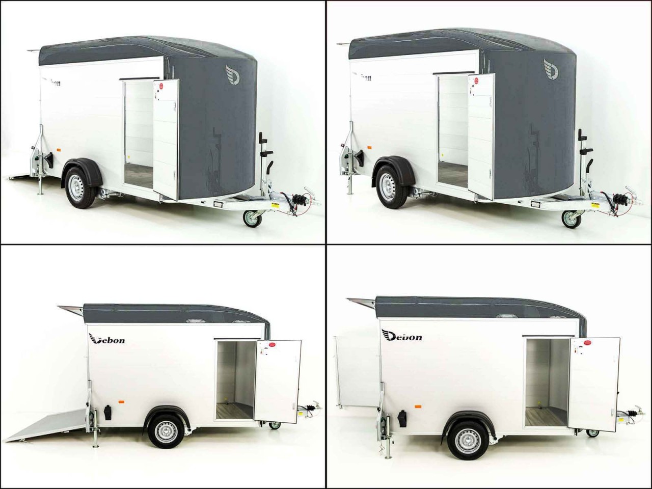 Debon Remolque cerrado C400 164x315cm H:200cm 1,3t, Alu, Polybug, Puerta, gris-Nuevo - Imagen 6