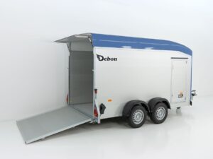 Debon Remolque cerrado Roadster Alu C700 179×378 H201 2,6t, Alu, Polybug, Puerta, azul-Nuevo