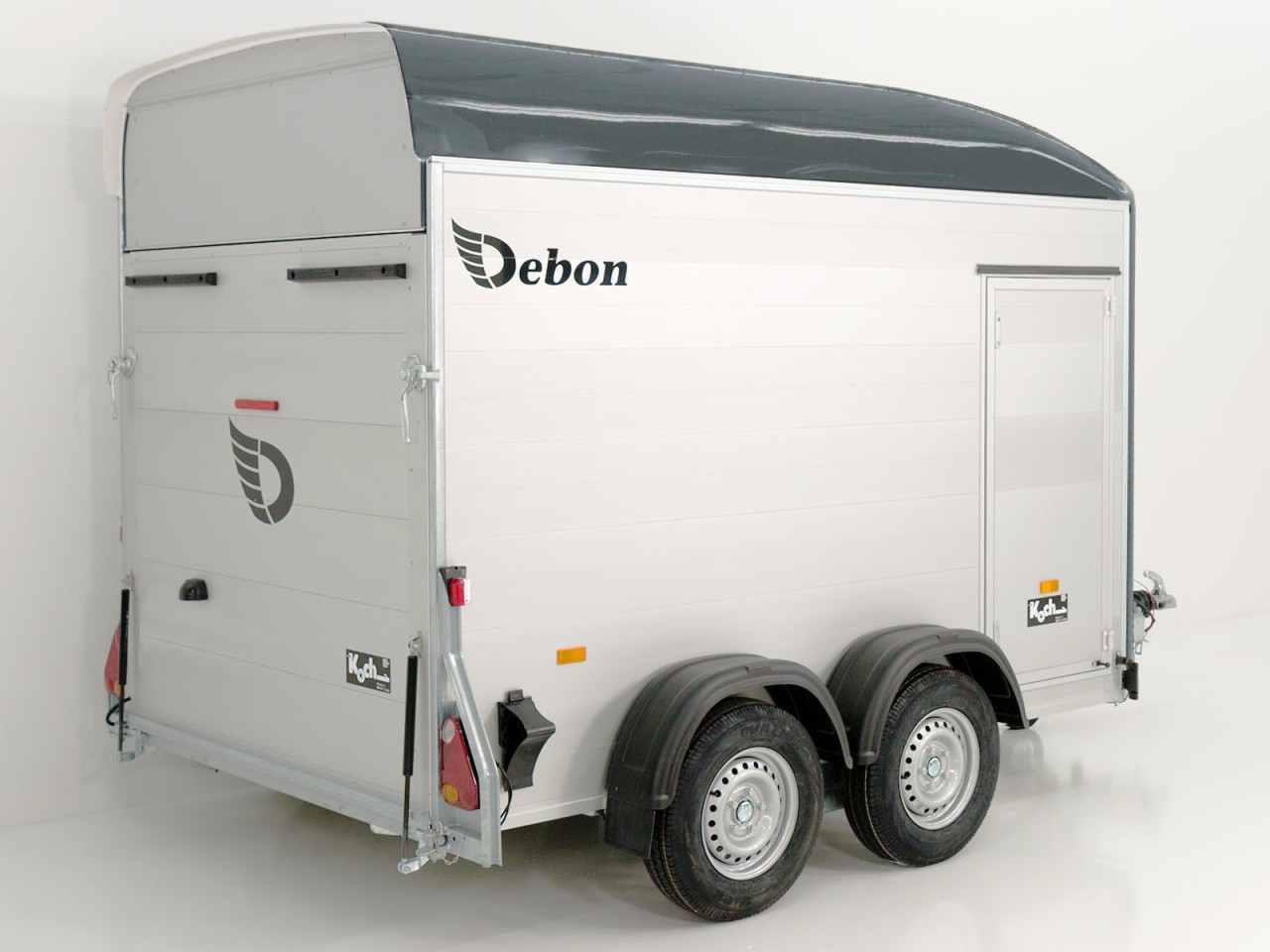 Debon Remolque cerrado C500 164x300cm H:200cm 2,0t, Alu, Polybug, Puerta, gris-Nuevo - Imagen 3