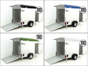 Debon Remolque cerrado C400 164x315cm H:200cm 1,3t, Alu, Polybug, Puerta-Nuevo