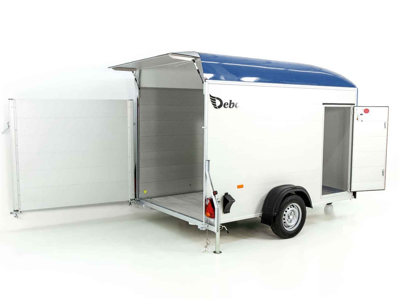 Debon Remolque cerrado C400 164x315cm H:200cm 1,3t, Alu, Polybug, Puerta-Nuevo - Imagen 2