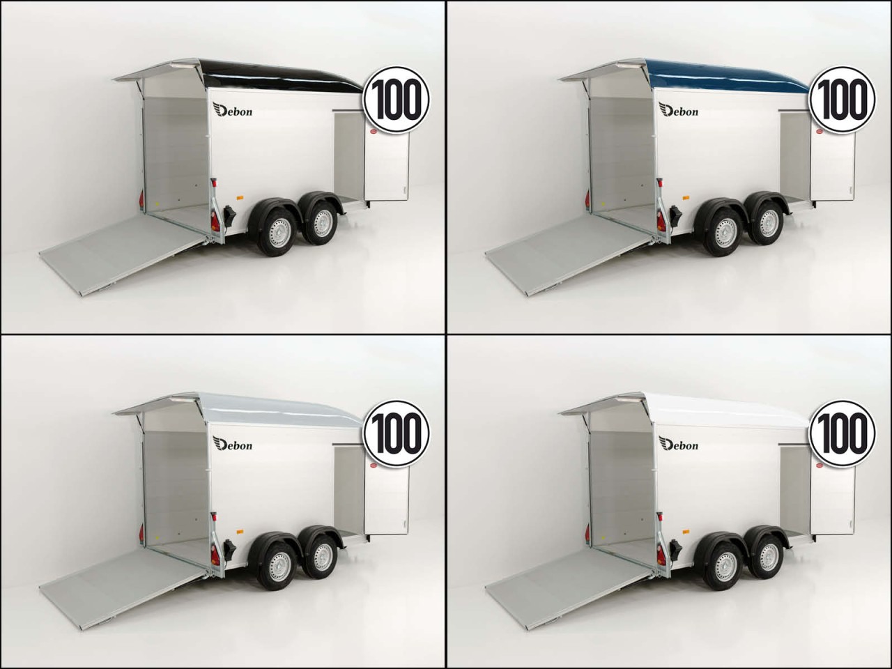 Debon Remolque cerrado C500 164x300cm H:200cm 2,0t, Alu, Polybug, Puerta-Nuevo