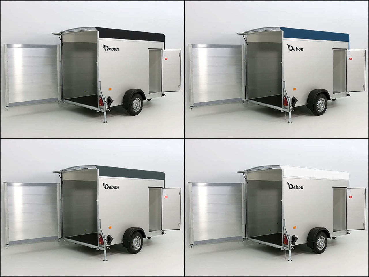 Debon Remolque cerrado C300 148x295cm H:190cm 1,3t, Alu, Polybug, Puerta-Nuevo