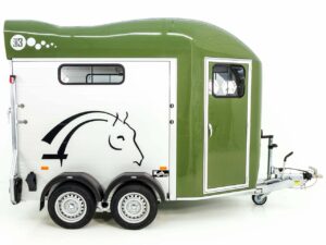 Cheval Liberte Remolque para caballos GOLD 3, Pullman 2, Guadarnés, verde oliva-Nuevo