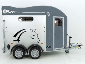 Cheval Liberte Remolque para caballos GOLD 3, Premium, Pullman 2, Guadarnés, gris-Nuevo