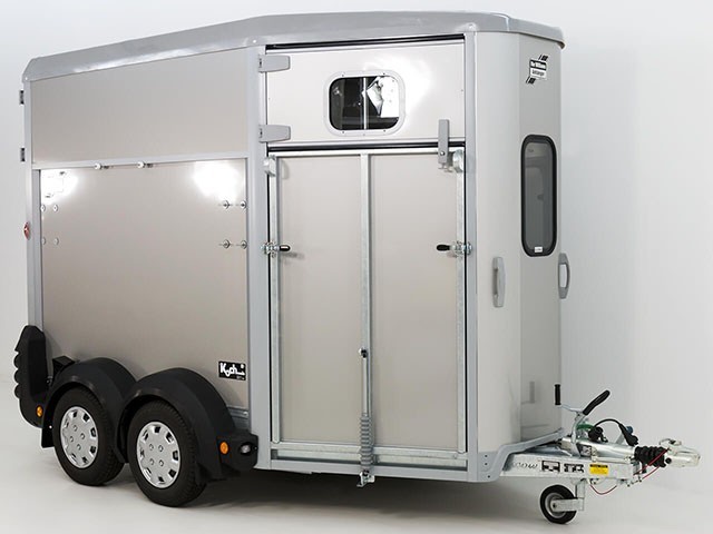 Ifor Williams Remolque para caballos HB506-Salida frontal-Combinación de portones-plata-Nuevo - Imagen 2