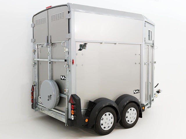 Ifor Williams Remolque para caballos HB506-Salida frontal-Combinación de portones-plata-Nuevo - Imagen 3