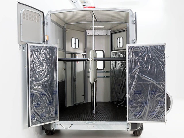 Ifor Williams Remolque para caballos HB506-Salida frontal-Combinación de portones-plata-Nuevo - Imagen 5