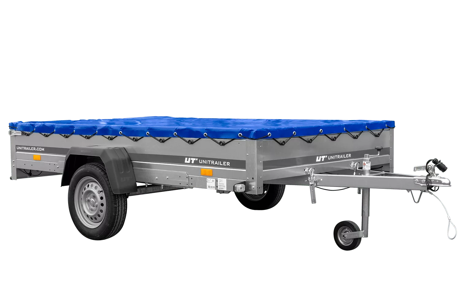 Remolque de un eje 264×150 UNITRAILER GARDEN 265 KIPP con un Soporte de lona plana y lona azul-Nuevo - Imagen 3