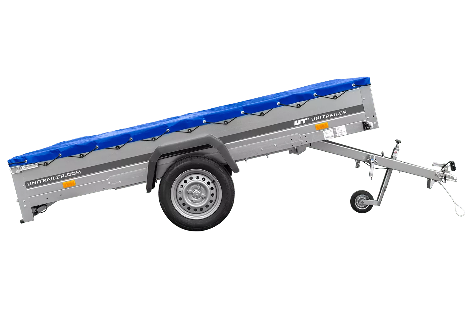 Remolque de un eje 264×150 UNITRAILER GARDEN 265 KIPP con un Soporte de lona plana y lona azul-Nuevo - Imagen 6