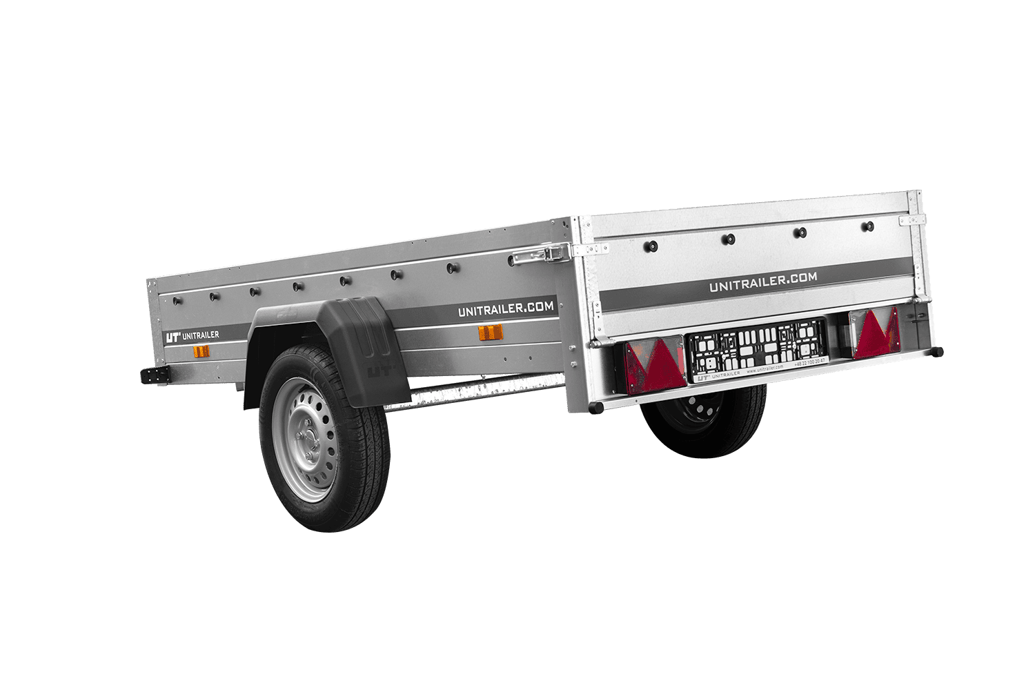 Remolque de un eje Unitrailer Garden Trailer 230 FD 230 x 125 cm con lanza rígida 750 KG-Nuevo - Imagen 6